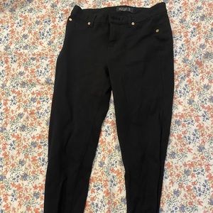 Black jeggings with gold button size small